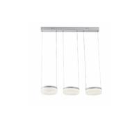 Suspension Nicki blanche LED 20W triple acrylique rond