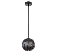 Suspension Noire Boule Abat-Jour Rond Ø22Cm Salon Moderne Lampe Suspendue