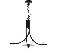 Suspension noire chaîne, abat-jour blancs 3xE27 Jupiter Arthur