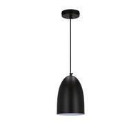 Suspension noire minimaliste long abat-jour 1xE27 40W