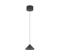 Suspension noire minimaliste Trio LAGUNA LED 5W, abat-jour conique, CCT 2300/3000/4000 K