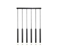 Suspension noire moderne barrette 6xG9 Ramira Rabalux