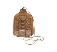 Suspension nomade HANG BOHEME H35 cm Polyrotin avec corde LED chaud et di