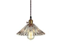 Suspension Nordique Moderne, éclairage, en Verre Vintage, plafonnier Suspendu, Lampe Industrielle Claire, Parapluie en Cristal, Base E27 pour Lampe de Chevet de Chambre à Coucher