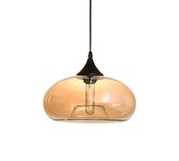 Suspension Nordique Moderne en Cristal Vintage Industriel E27/E26 plafonnier luminaire Suspendu coloré en Verre pour Chambre Salon Cuisine Bar Restaurant Gris