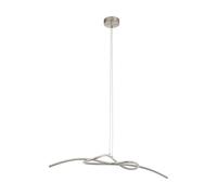 Suspension NOVAFELTRIA LED 16W en acier et aluminium nickel mat 900x200x1500mm
