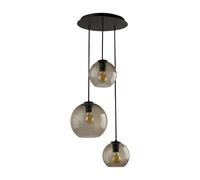 Suspension Nowodvorski VETRO noire verre Ø40 3xE27