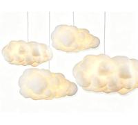 Suspension Nuageuse en Coton, Lustre Créatif, Lampe Flottante Chambre, Salle à Manger, Couloir, Chambre Denfant Et Salon, 30 X 20 Cm Shape B 30x20cm