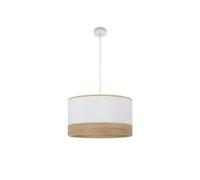 Suspension Olga 1xe27 Blanc/Blanc-Bois Clair Regx50x50 Cm