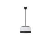 Suspension Olga 1xe27 Noir/Blanc-Noir Bois Regx30x30 Cm