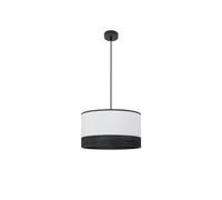 Suspension Olga 1xe27 Noir/Blanc-Noir Bois Regx40x40 Cm