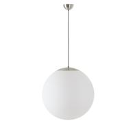 Suspension OSMONT ISI63664 ISIS P4 PM-M en plastique, acier inoxydable brossé / blanc, indice de protection IP40, 40 W, douille E27 HF