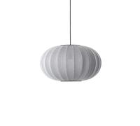 Suspension Ovale en Argent Tricoté à La Ø57