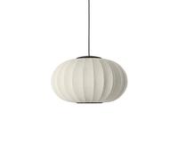 Suspension Ovale Tricoté à La Made By Hand Ø57 LED Blanc Perle