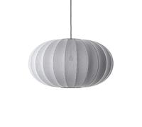 Suspension Ovale Tricoté à La Made By Hand Ø76 , Argent