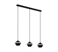 Suspension PERPIGO GU10 3X4,5W en acier noir 865x165x1100mm
