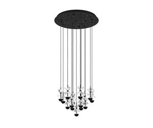 Suspension PI2 LED 15X1,8W en acier noir D500mm