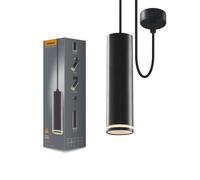 Suspension plafond noire tubulaire 1xGU10 30W Videx