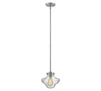 Suspension Plafonnier Lampe à Verre Acier Chrome D 22,2 CM Salle à Manger