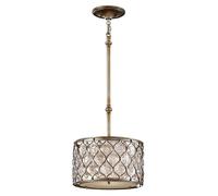 Suspension Plafonnier Lampe Suspendue Cristaux Acier Argent D 31,8 CM