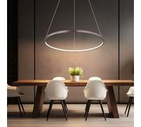Suspension Plafonnier Luminaire LED Hauteur Réglable Couleur Café 60 Cm