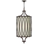 Suspension plafonnier suspension acier lin bronze D 40,6 cm 4 flammes