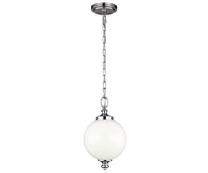 Suspension plafonnier suspension lampe salle à manger acier verre nickel D 21.6cm