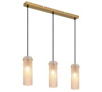 Suspension, plafonnier, verre doré, ambre, H 120 cm