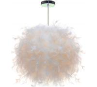 Suspension Plume Luminaire Blanche Moderne E27 Lustre Abat-Jour 30cm 40W