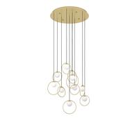 Suspension PORTOCOLOM LED 10X3W en acier laiton et or D580mm