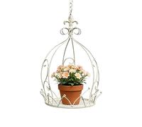 Suspension pour d'intérieur | Support rétro en métal avec chaîne | Support de pot de fleurs pour intérieur et extérieur, balcon, porche, terrasse, jardin