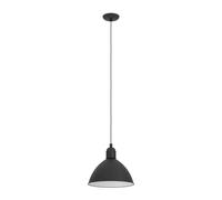 Suspension PRIDDY E27 1X40W en acier noir et blanc D305mm