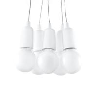 Sollux lighting Suspension Diego 5 lumières - Blanc