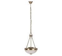 Suspension Rabalux Annabella 2xE27 Ø32 brun/blanc métal