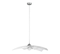 Suspension Rabalux Elina blanche métal/verre E27 1x60W