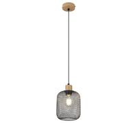 Suspension Rabalux Grendel bois clair noir E27 Ø15