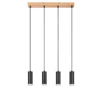 Suspension Rabalux Toras 4xGU10 chêne/noir 150cm IP20