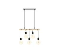 Atmosphera Suspension Jake - métal et pin - noir - L120 cm