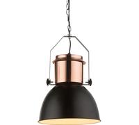 Suspension rétro salle à manger suspension noire lampe suspendue cuivre industriel, métal, 1x douille E27, DxH 26,5x120 cm