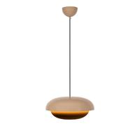 Suspension rétro taupe en métal Lucide YOUNES, abat-jour demi-sph?re, 1x E27