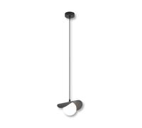 Suspension RITUAL noire verre boule blanche G9 Emibig