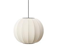 Suspension Rond Blanc Tricoté à La , Blanc Perle Ø45
