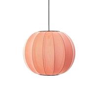 Suspension Rond en Corail Blanc Tricoté à La Made By Hand Ø45