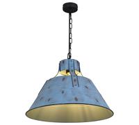 Suspension ronde bleue suspension table salle à manger suspension chaîne rétro vintage, métal, 1x douille E27, DxH 45x150 cm