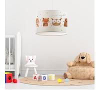 Suspension Rugby pour enfant E27 70 cm motif animaux de la forêt