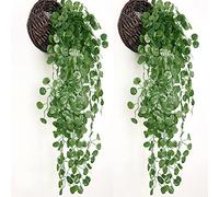 Suspension s, 2 pièces de 90 cm de vigne de verdure à suspendre pour guirlande de feuilles de bégonia pour feuille en rotin pour intérieur et extérieur décoration murale