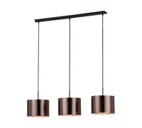 Suspension SAGANTO 1 E27 3X60W en acier marron 1030x250x1100mm