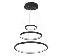 Suspension salon LED suspension anneau lampe suspendue table à manger dimmable, réglable en hauteur, noir, 1x LED 1x 57 watts 1x 2200 lm, PxH 51x120 cm