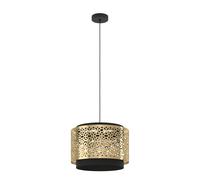 Suspension SANDBACH E27 1X40W en acier noir et laiton D420mm