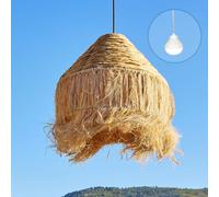 Lumisky Suspension LEONORA NOMAD en jacinthe d'eau style bohème avec ampoule LED blanc/RGB nomade